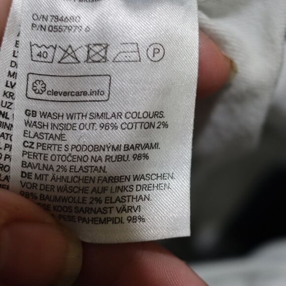 H&M Blue Skinny Distressed Jeans Y2K Super SKINNY 29 - Picture 12 of 12